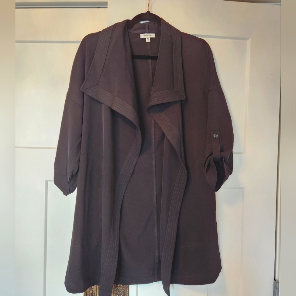Maxstudio Jacket Sz XS NWOT S M L Black Coat Sweater Shrug Cardigan Trench Wrap